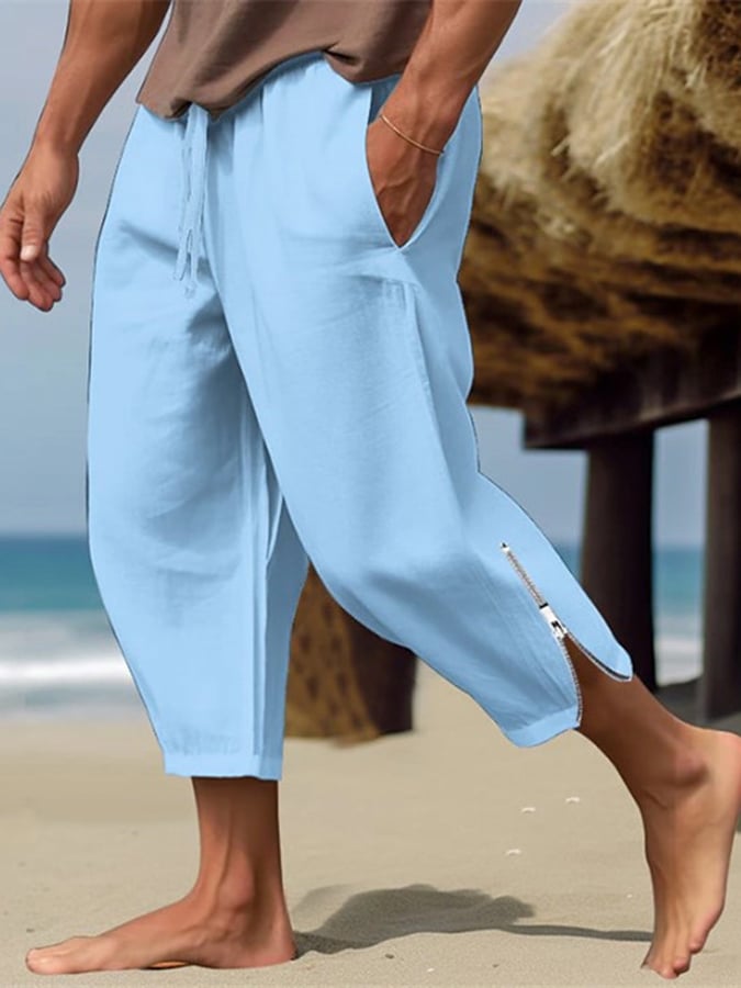 Pantalón de color sólido Resort casual para hombre