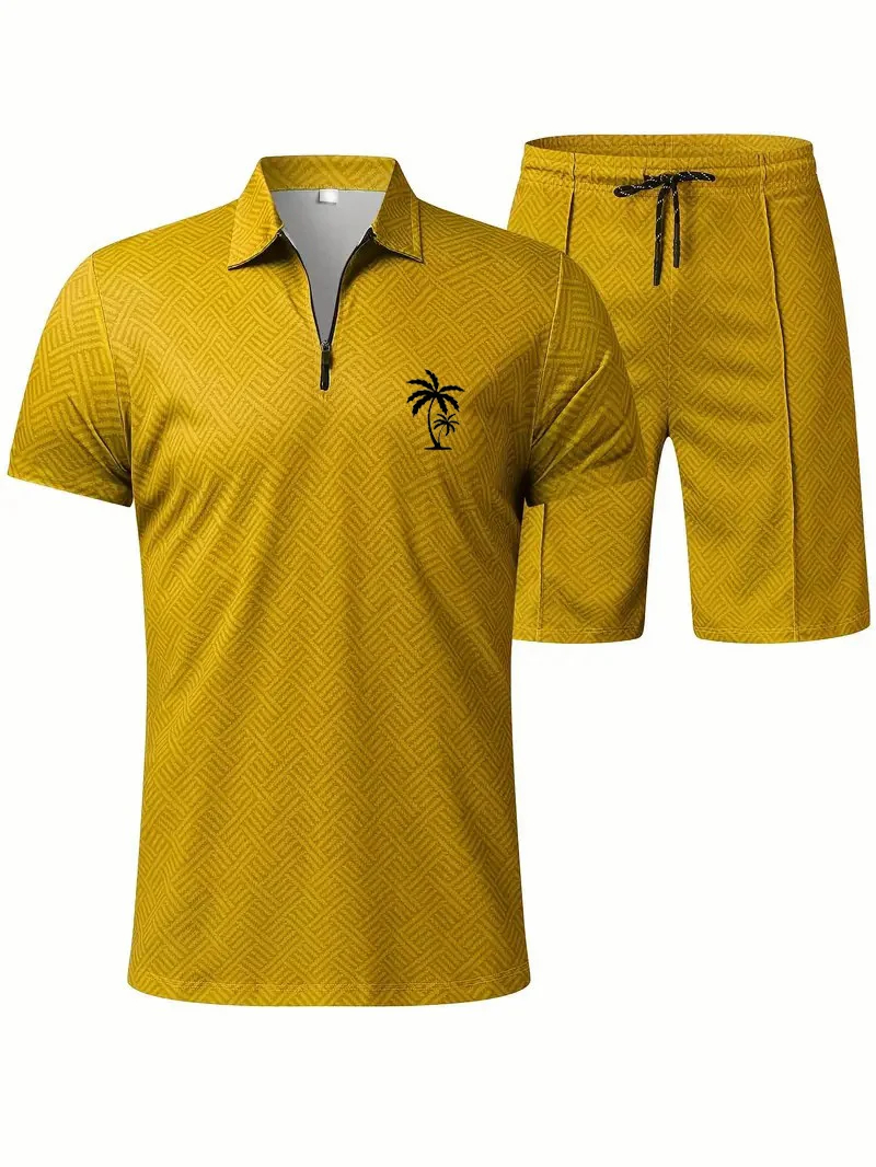 Camisa polo Suitmens para uso diario casual Collar Zipper Set 214 para hombre