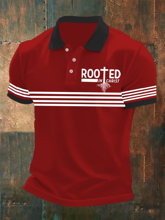 Camisa polo Faith estampado Button Design para hombre