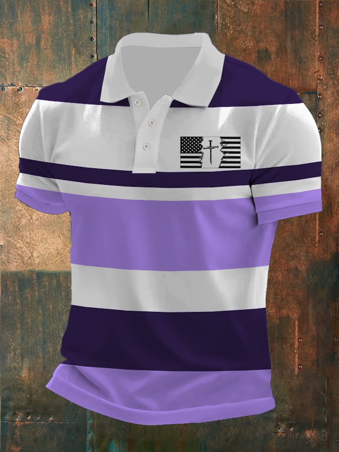 Casual Contrast Color Faith Polo para hombre