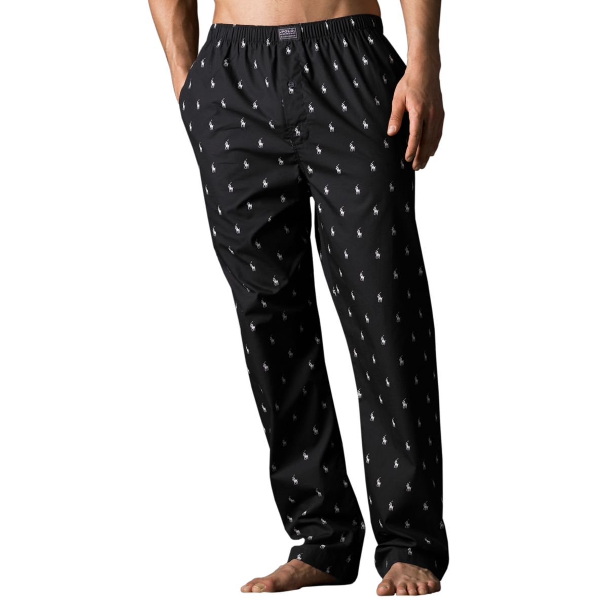 Polo Player Print Pajama Pants - 1