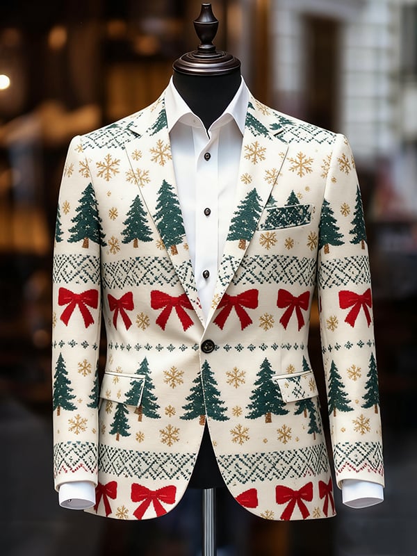 Ejecutivo casual Christmas Suit Outerwear para hombre