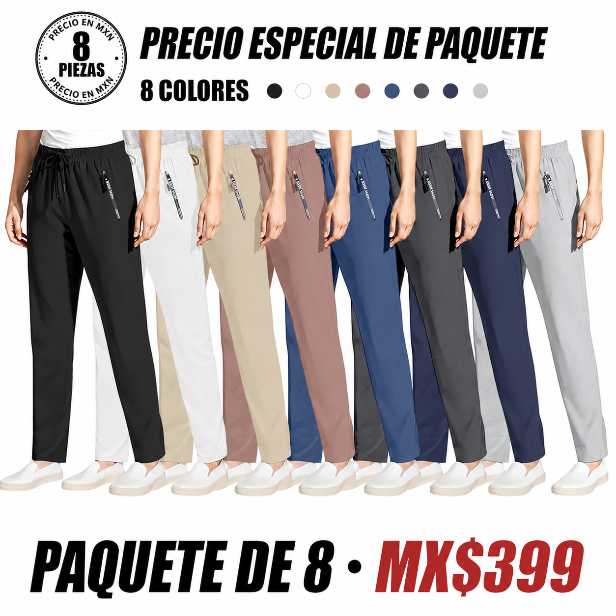 Pantalón casual ultraelástico de tacto fresco para mujer · vista 17
