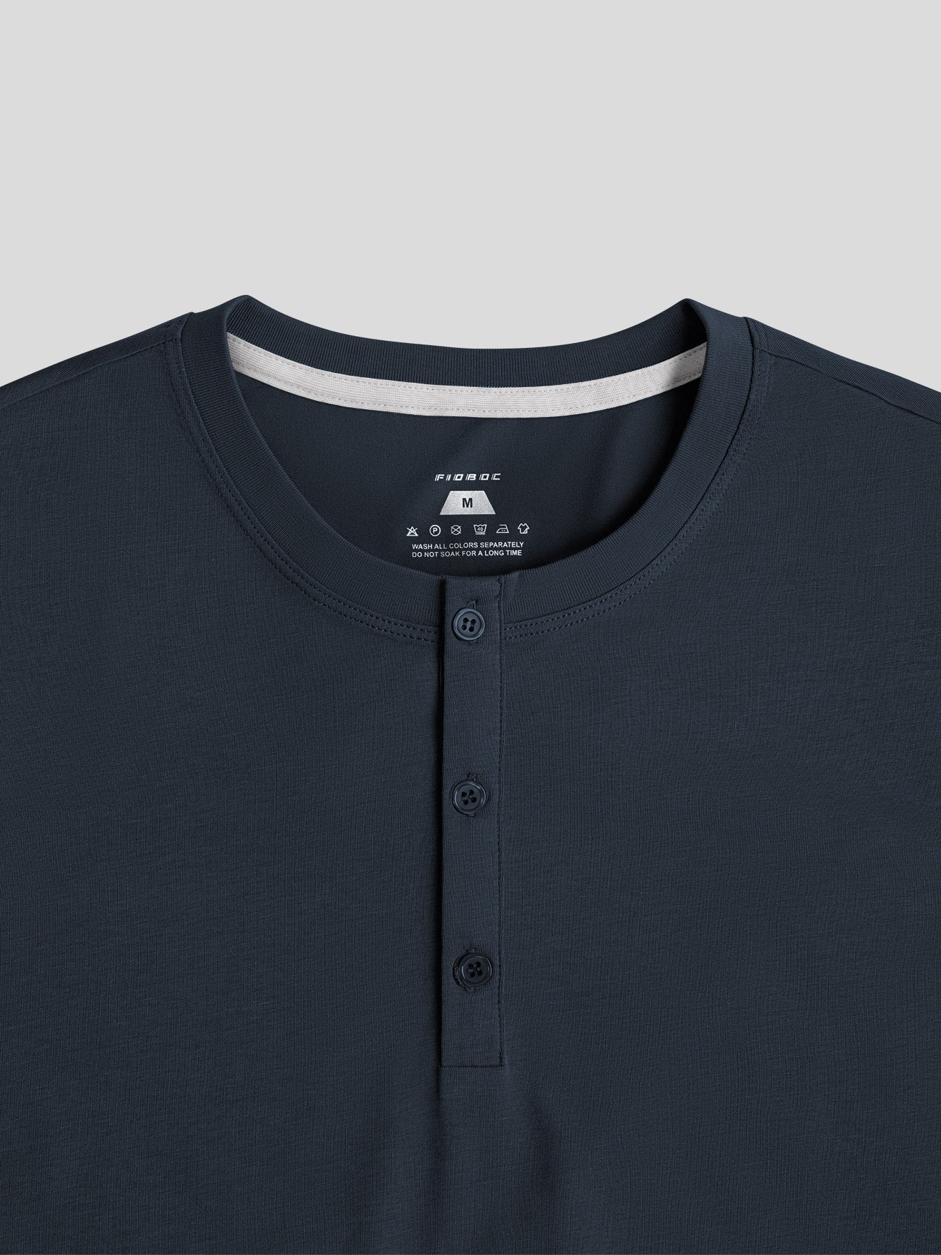 StaySmooth de manga larga Henley Drop-Cut Tee