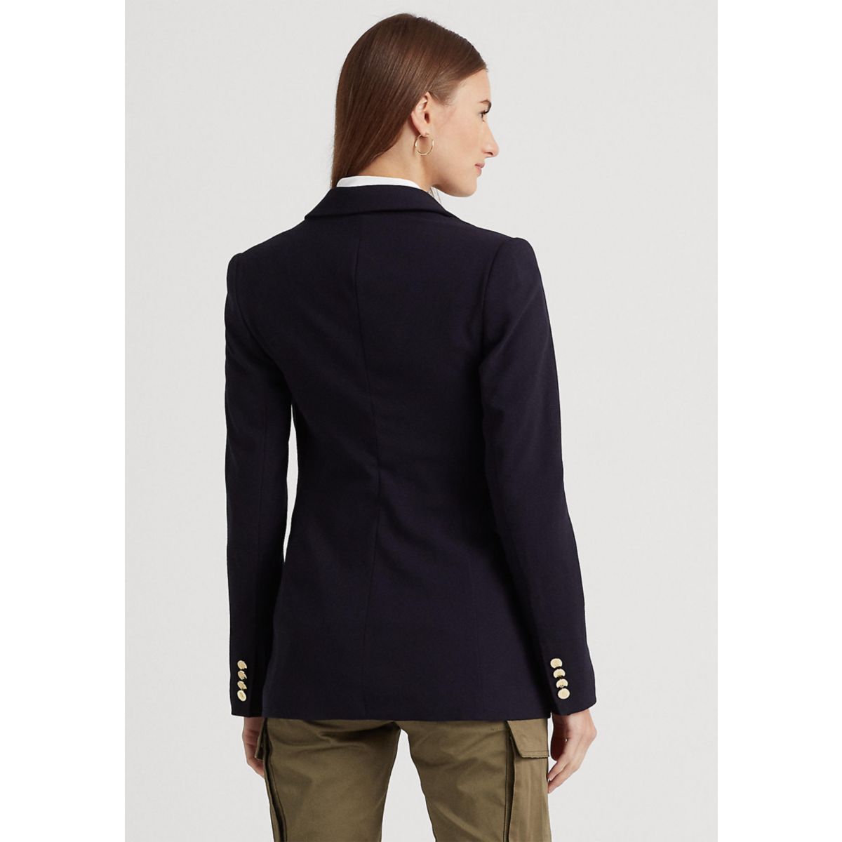 Double-Breasted Wool Crepe Blazer - 3