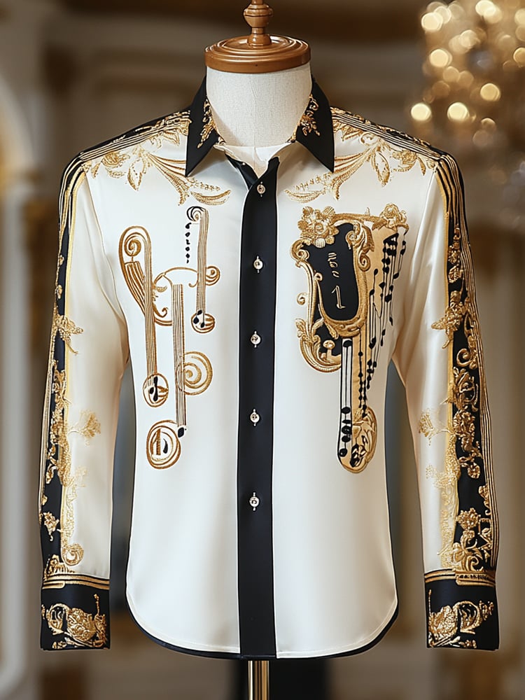 Camisa de lujo Gorgeous de manga larga para hombre
