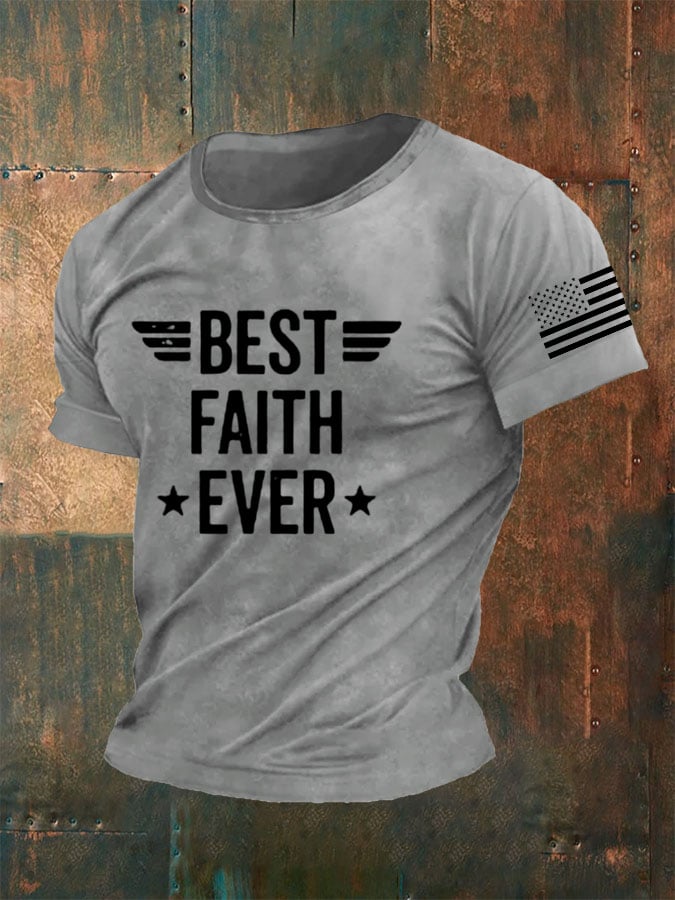 Camiseta Best Faith Ever estampado casual para hombre