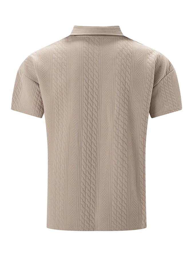 Camisa polo jacquard Fabric de modaable casual para hombre