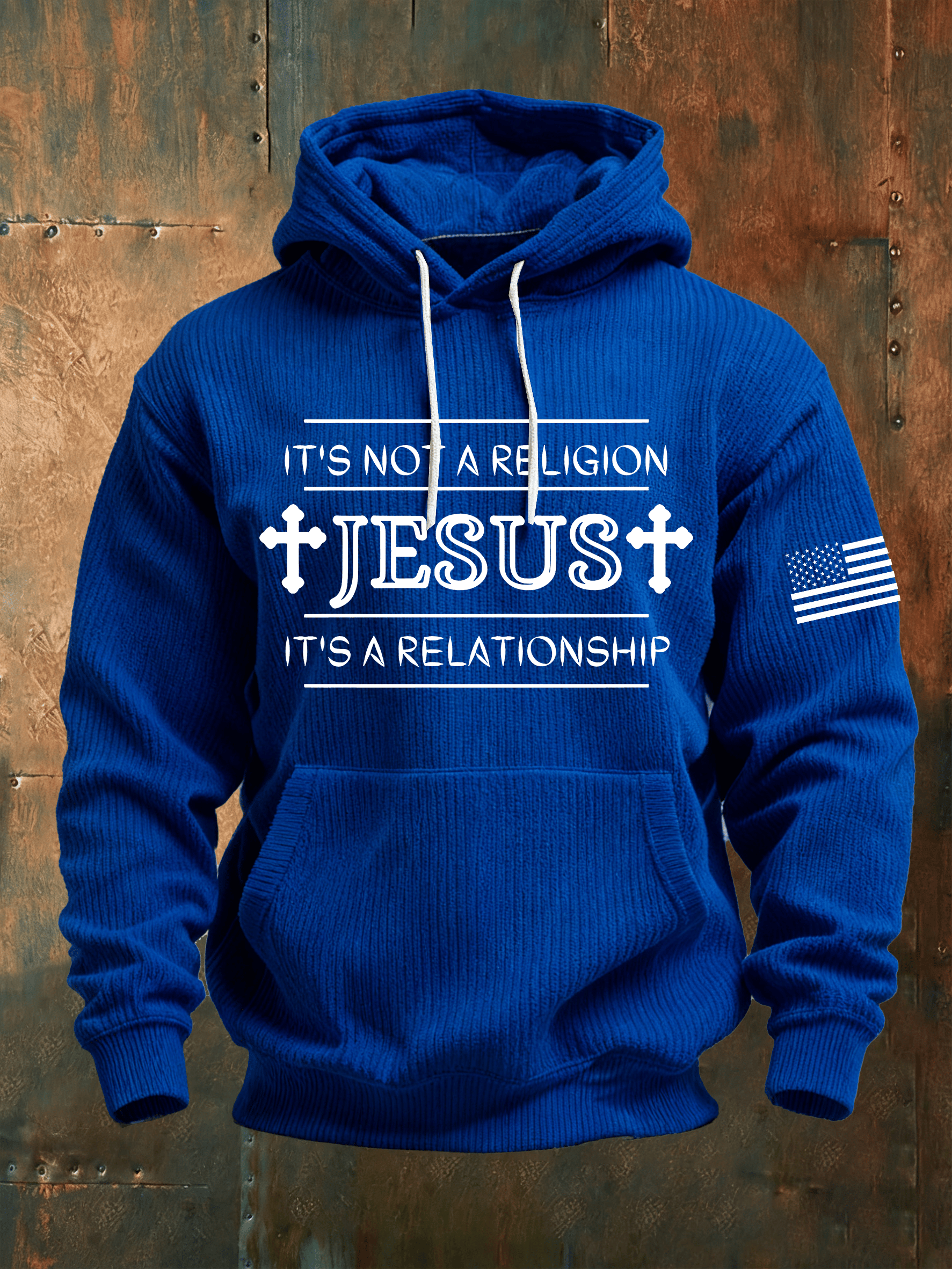 Sudadera Faith estampado tejido con gorrasucha para hombre
