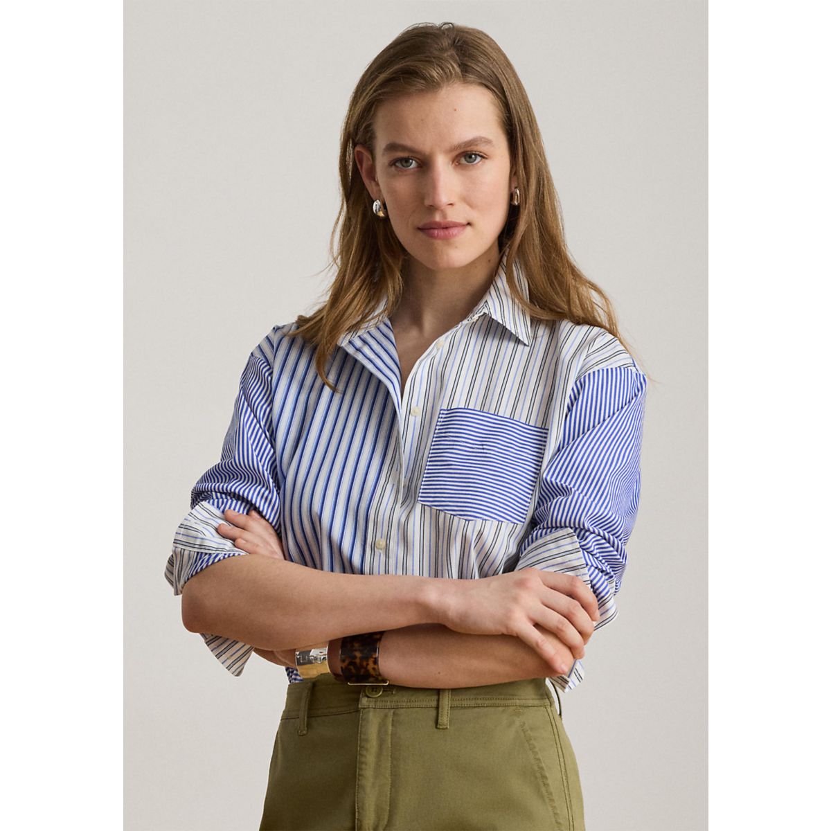 Relaxed Fit Striped Broadcloth Shirt - 2