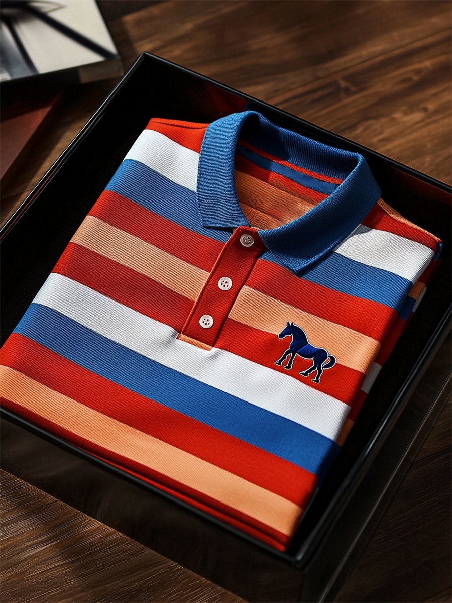 Camisa polo ejecutivo casual Button de manga corta para hombre