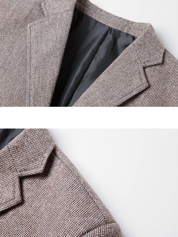 para hombre Work Office Notched Collar Solid Regular Fit saco