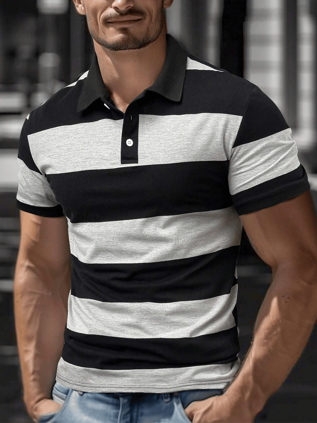 Camisa casual ejecutivo de moda polos para hombre