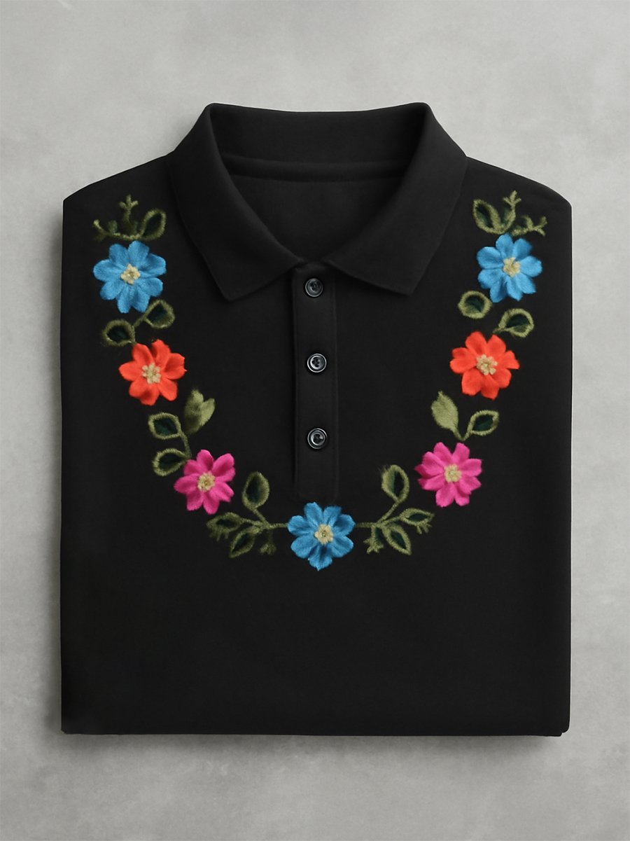 Camisa polo ejecutivo casual Button de manga corta para hombre