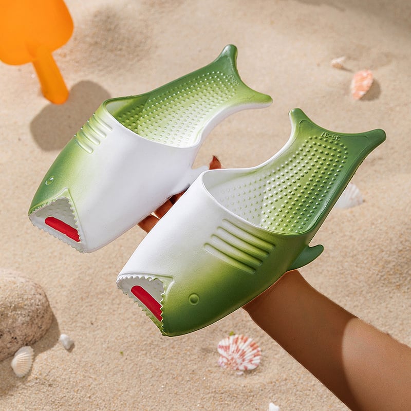 De moda Creative Cartoon Inner And Outer suave Bottom Non-Slip Shark Slippers