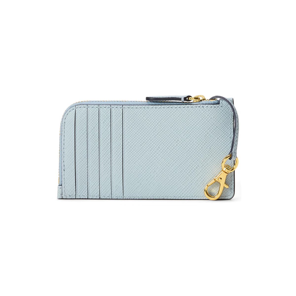 Textured Leather L-Zip Card Case - 2