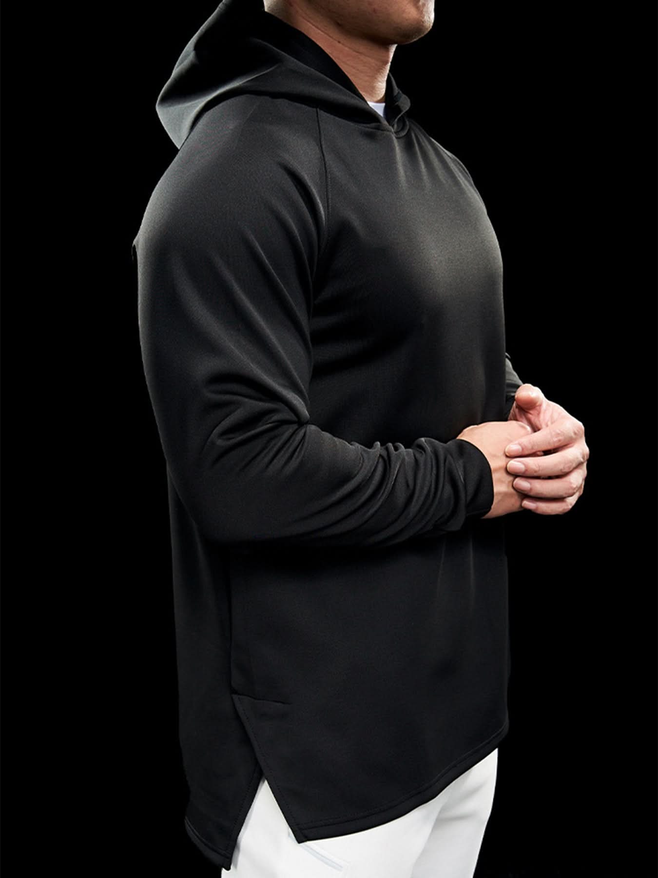Sudadera Smoothblend Split Hem con gorrasucha