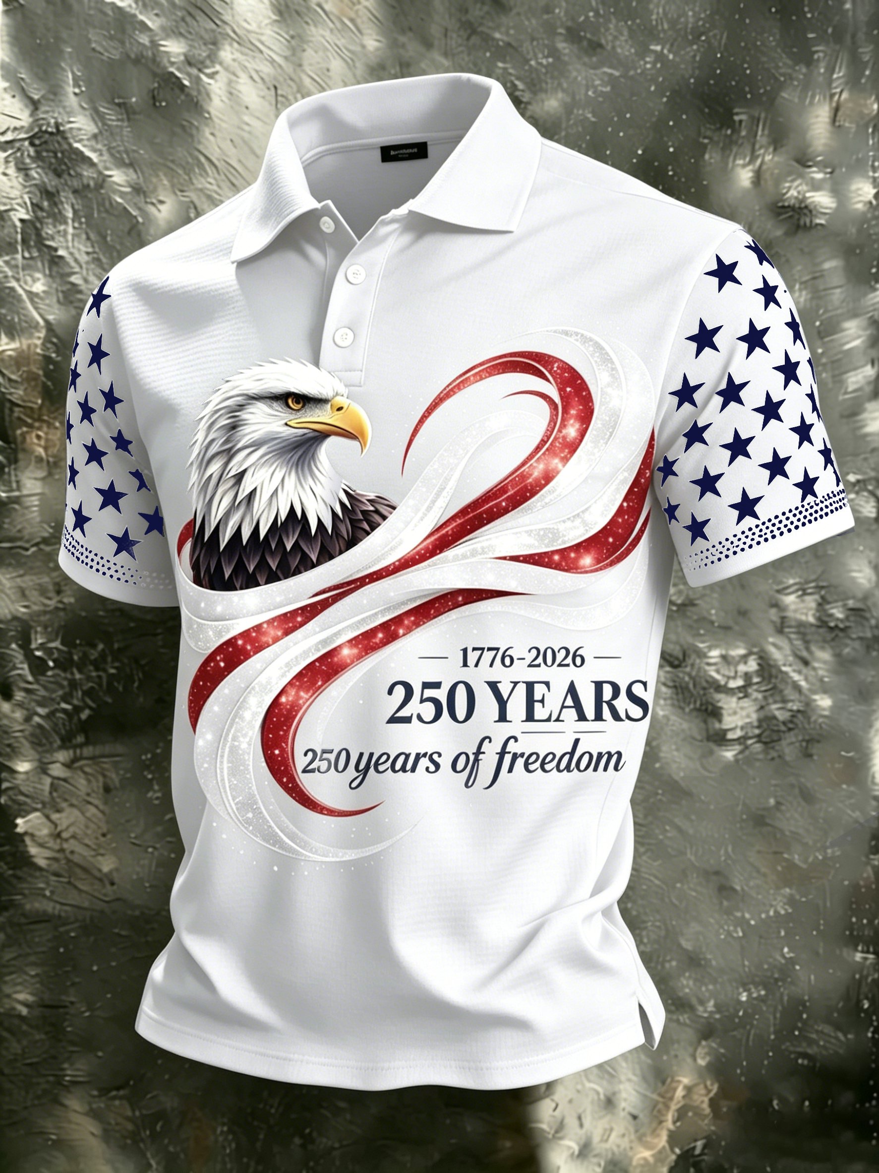 Camisa polo U.S. 250th Anniversary de manga corta estampado para hombre