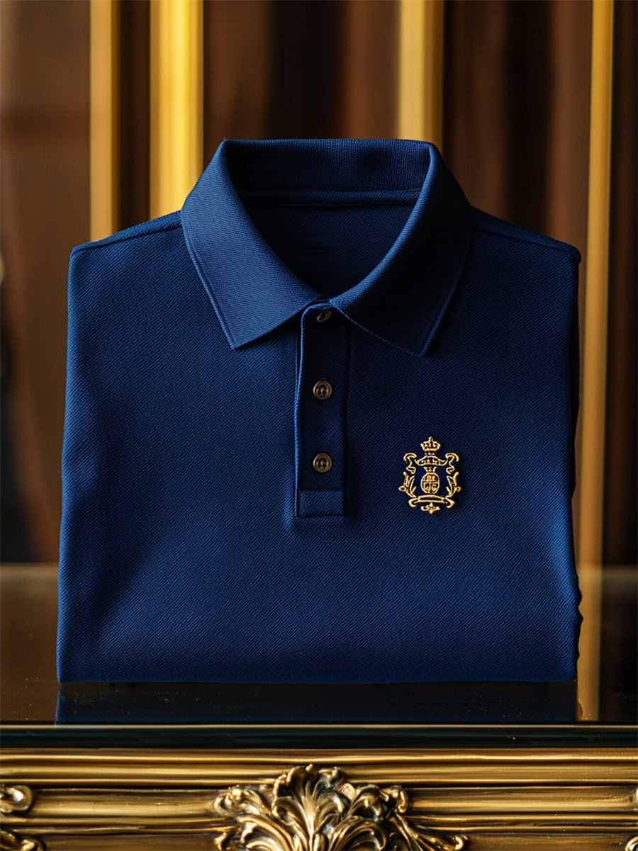 Camisa polo ejecutivo casual Button de manga corta para hombre