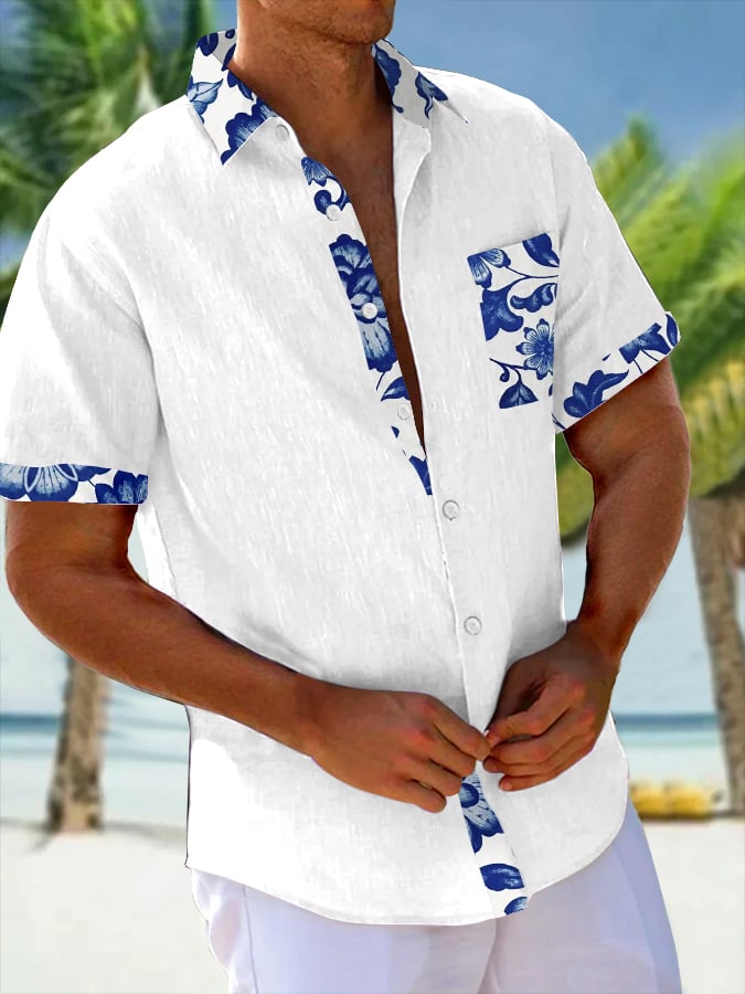 Camisa Art Hawaiian Resort casual (Pockets Included) para hombre