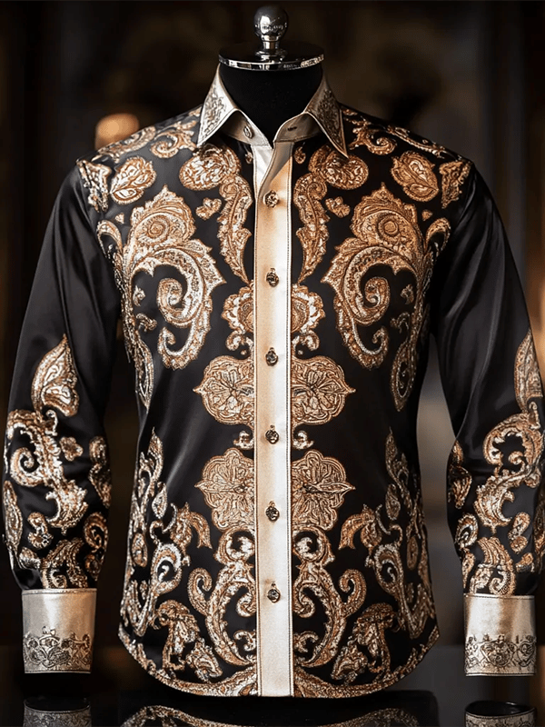 Camisa de lujo Gorgeous de manga larga para hombre