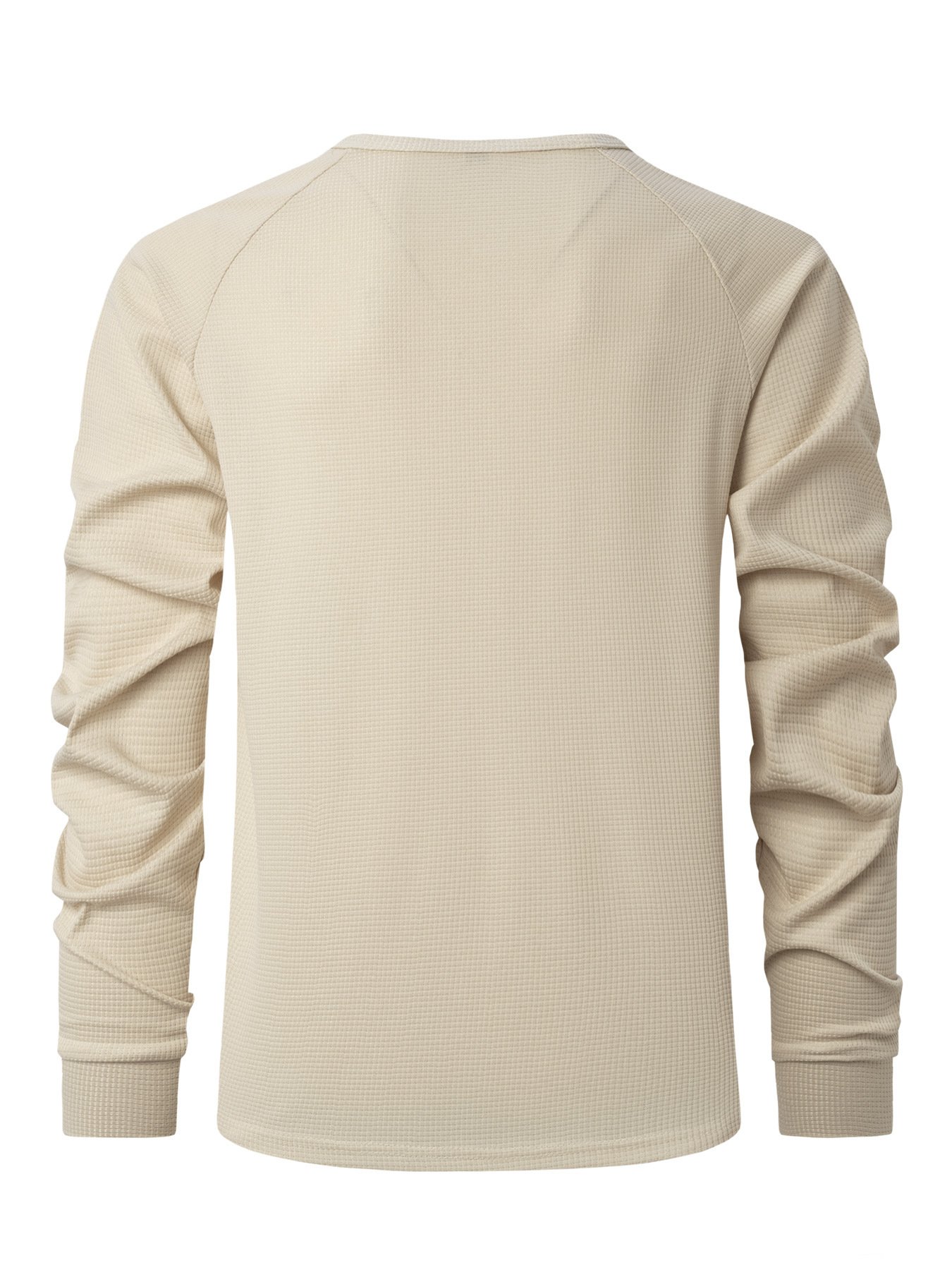 Casual Waffle Button Polo para hombre