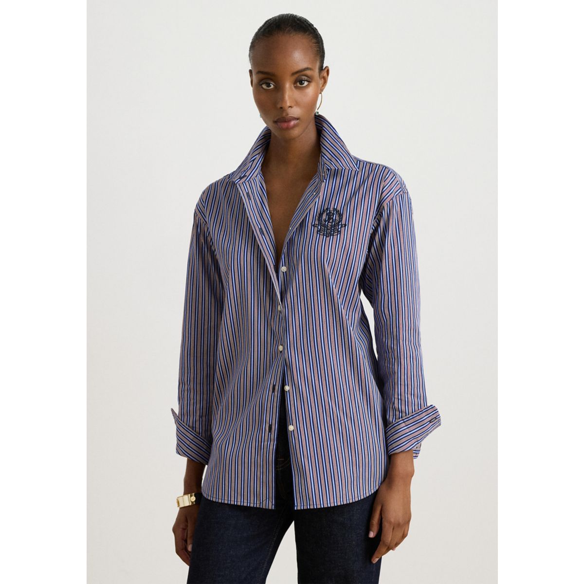 Relaxed Fit Striped Broadcloth Shirt - 1