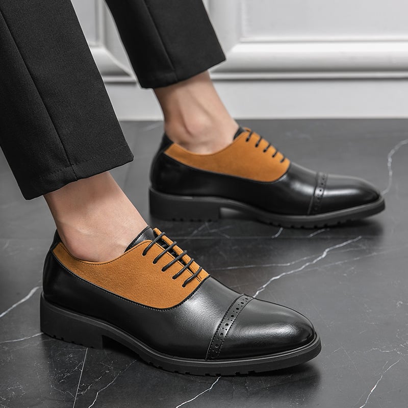 Zapatos Lace-up ejecutivo Pu cuero Handmade Men Derby