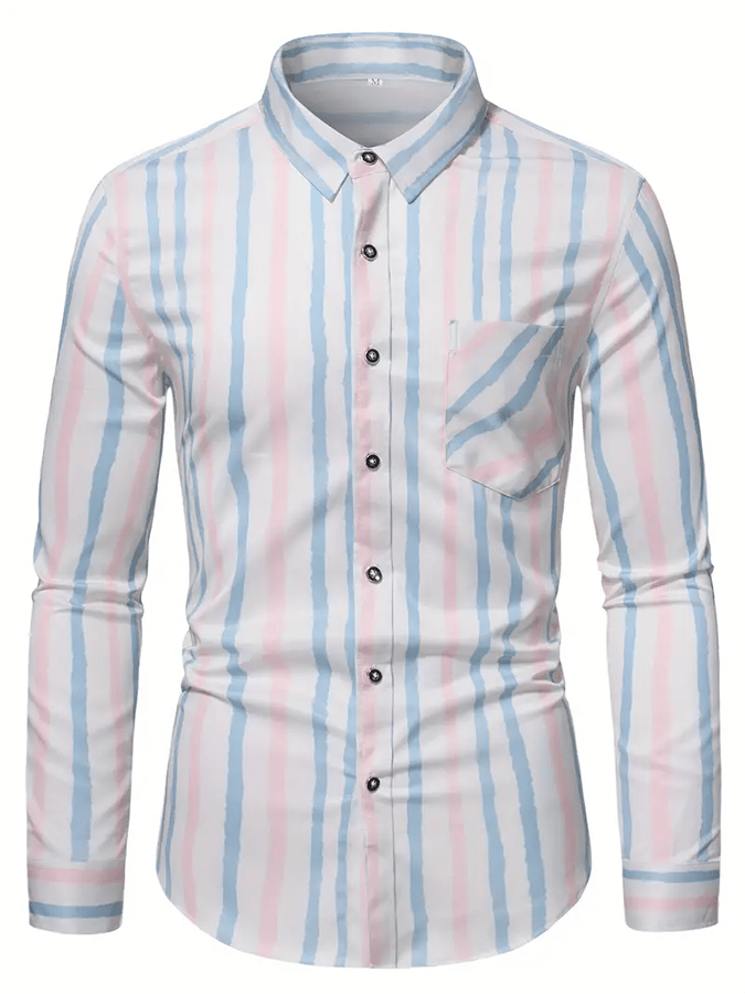 Camisa a rayas ejecutivo casual para hombre