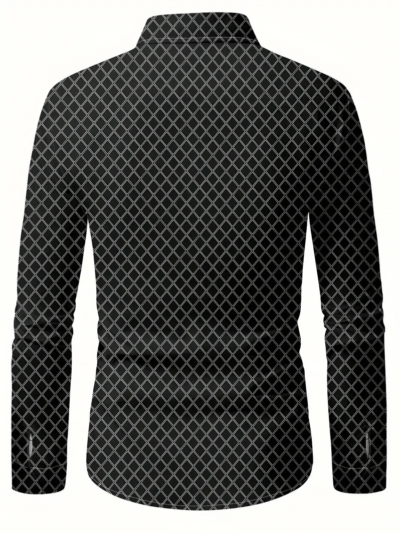 Camisa ejecutivo casual a rayas de manga larga para hombre