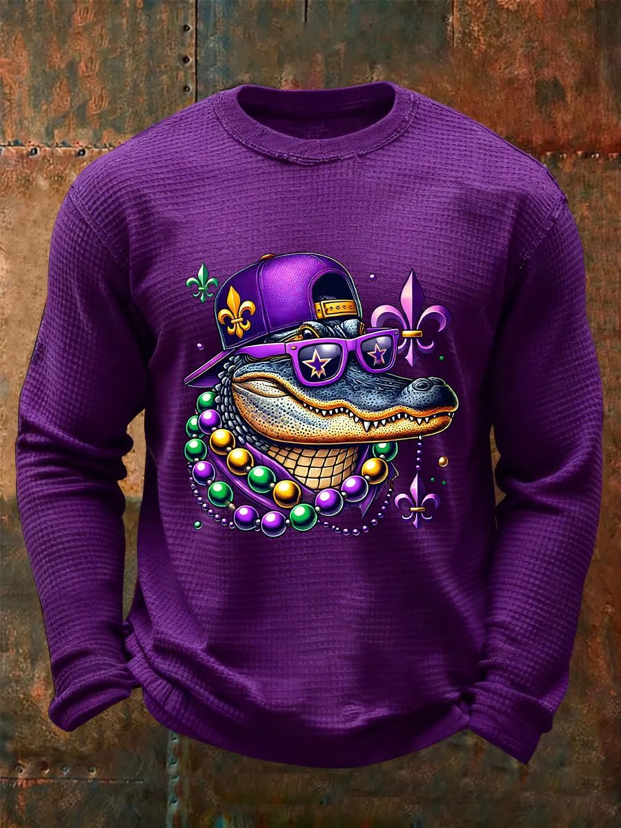Camiseta casual Carnival degradado Waffle para hombre