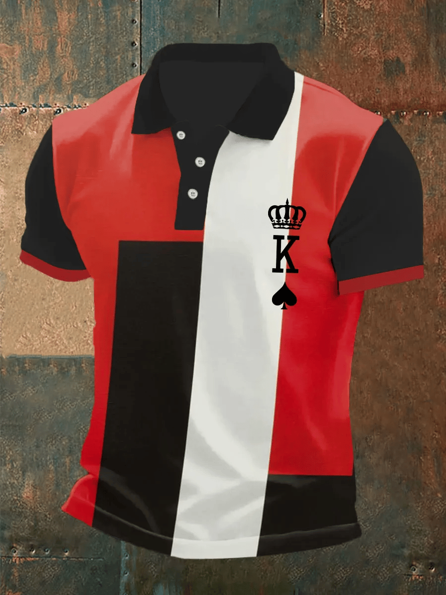 Camisa polo Poker King estampado para hombre