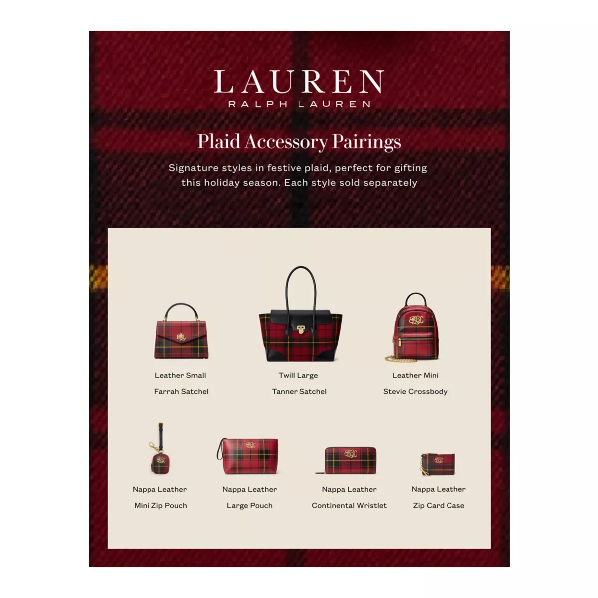 Plaid Leather Mini Stevie Crossbody - 7