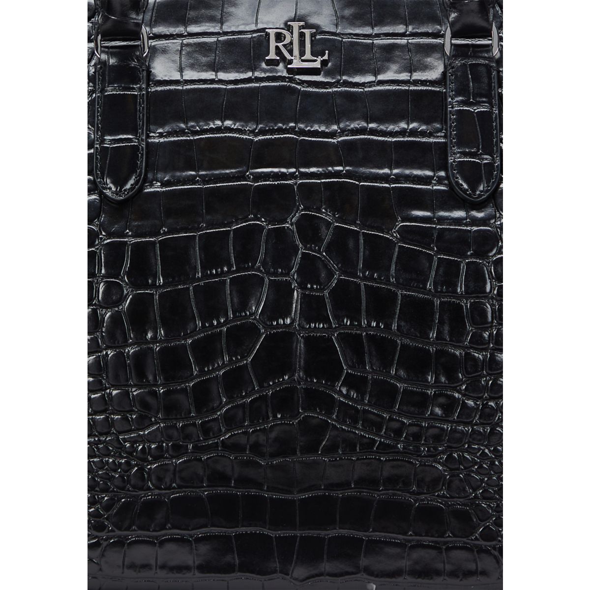Embossed Leather Large Marcy Satchel - 5
