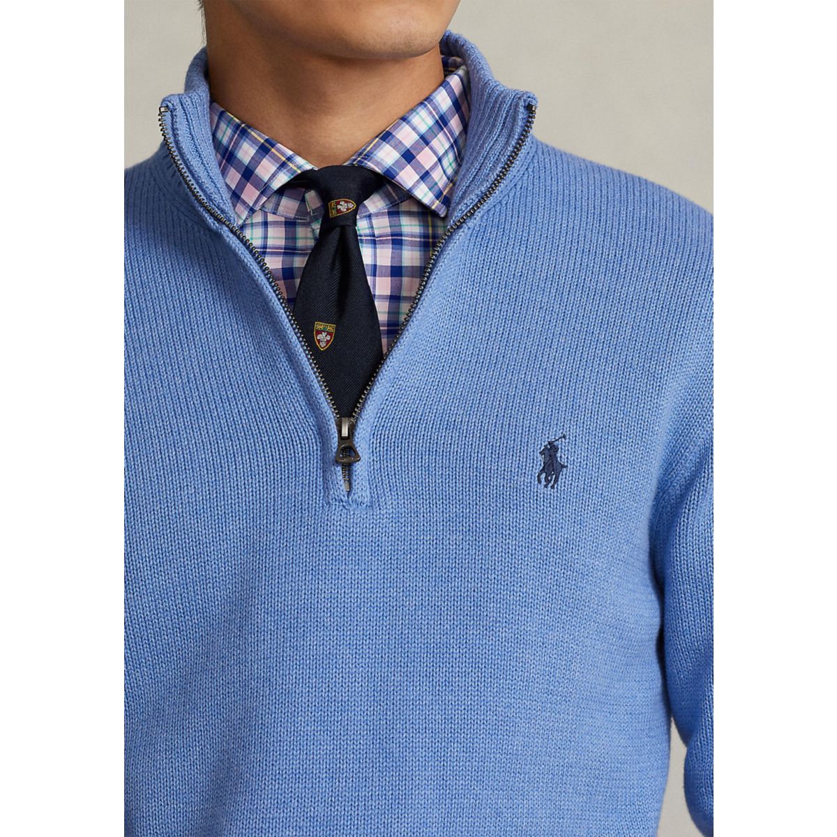 Cotton Quarter-Zip Sweater - 3