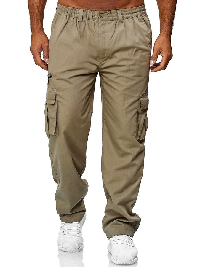 Pantalón para exterior Multi bolsillo holgado Straight Cargo casual