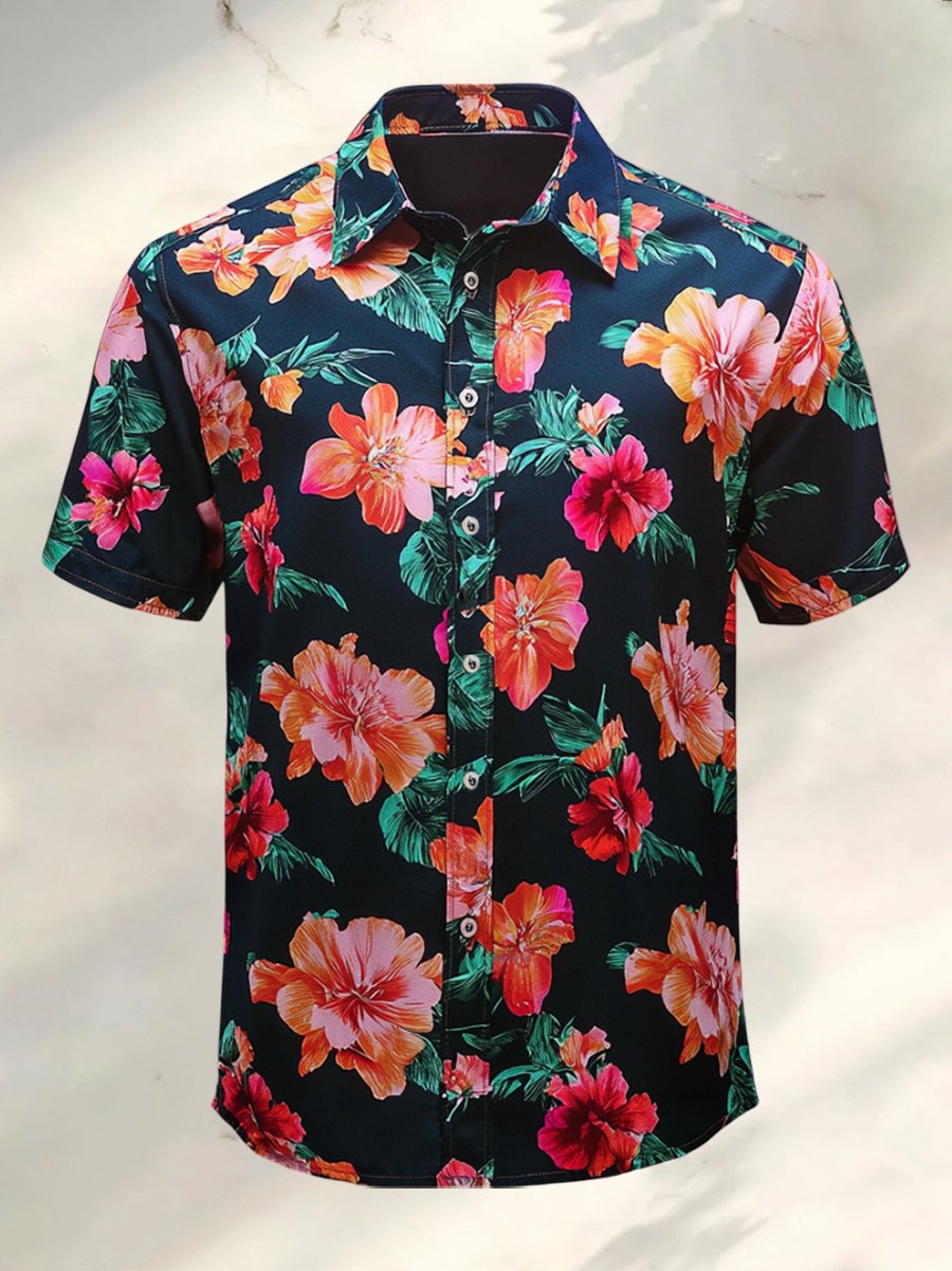Camisa Resort casual floral Art de manga corta para hombre