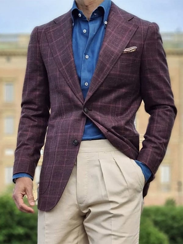 Casual elegantee estampado Suit para hombre