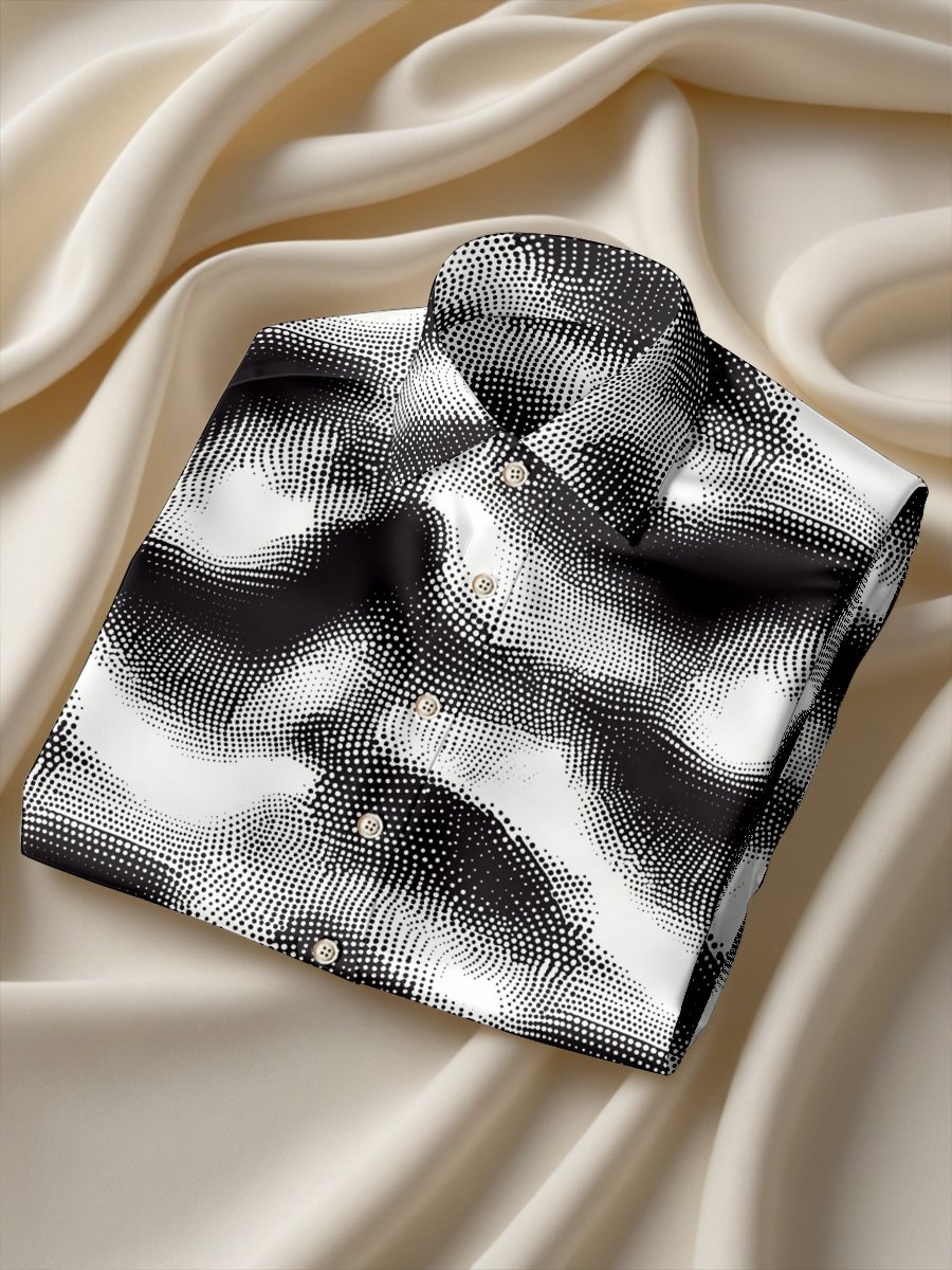 Camisa seda de lujo ejecutivo de manga larga para hombre