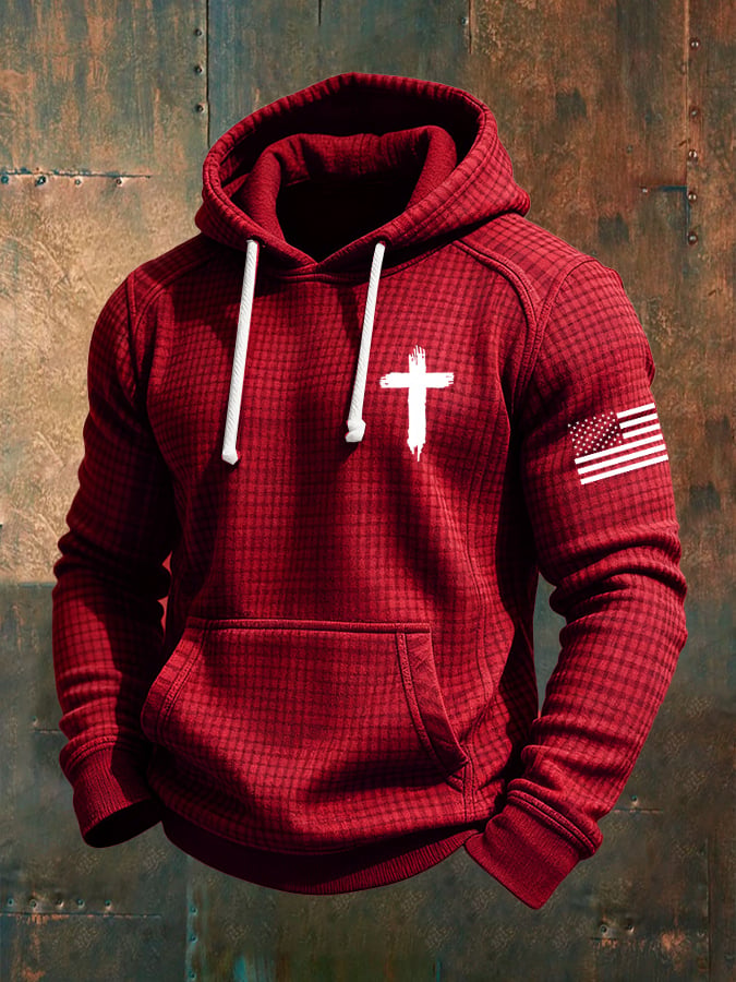 Sudadera casual Faith Checkered jacquard para hombre
