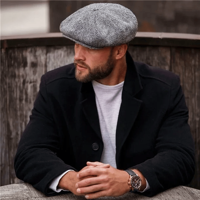 Gorras PEAKED Genuine Scottish Harris Tweed 8 Panels Man gorras