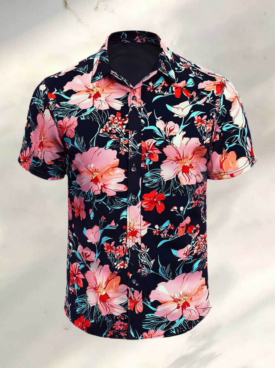 Camisa Resort casual floral Art de manga corta para hombre
