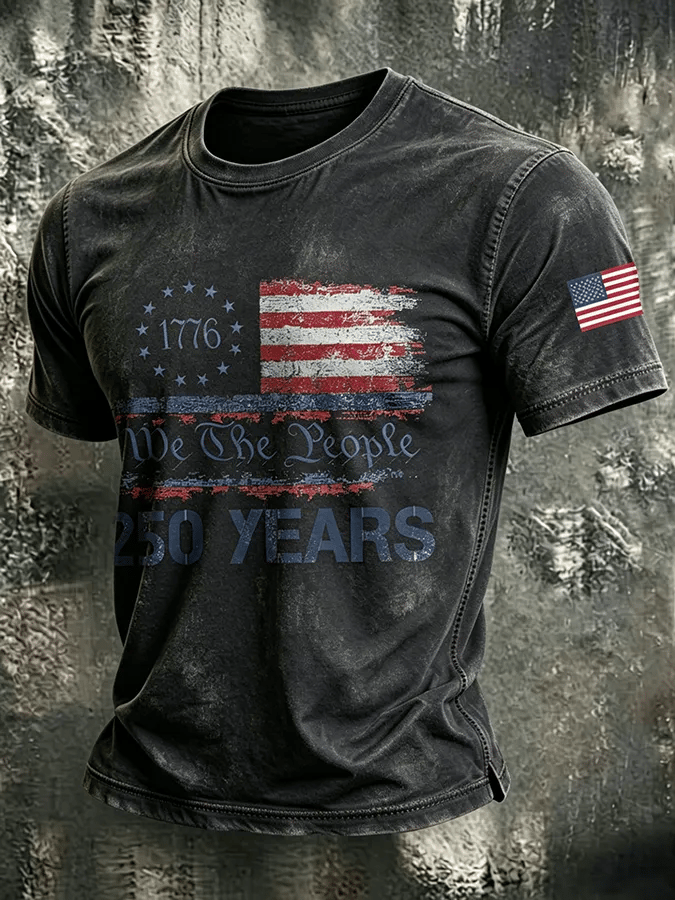Camiseta American 250 estampado casual para hombre