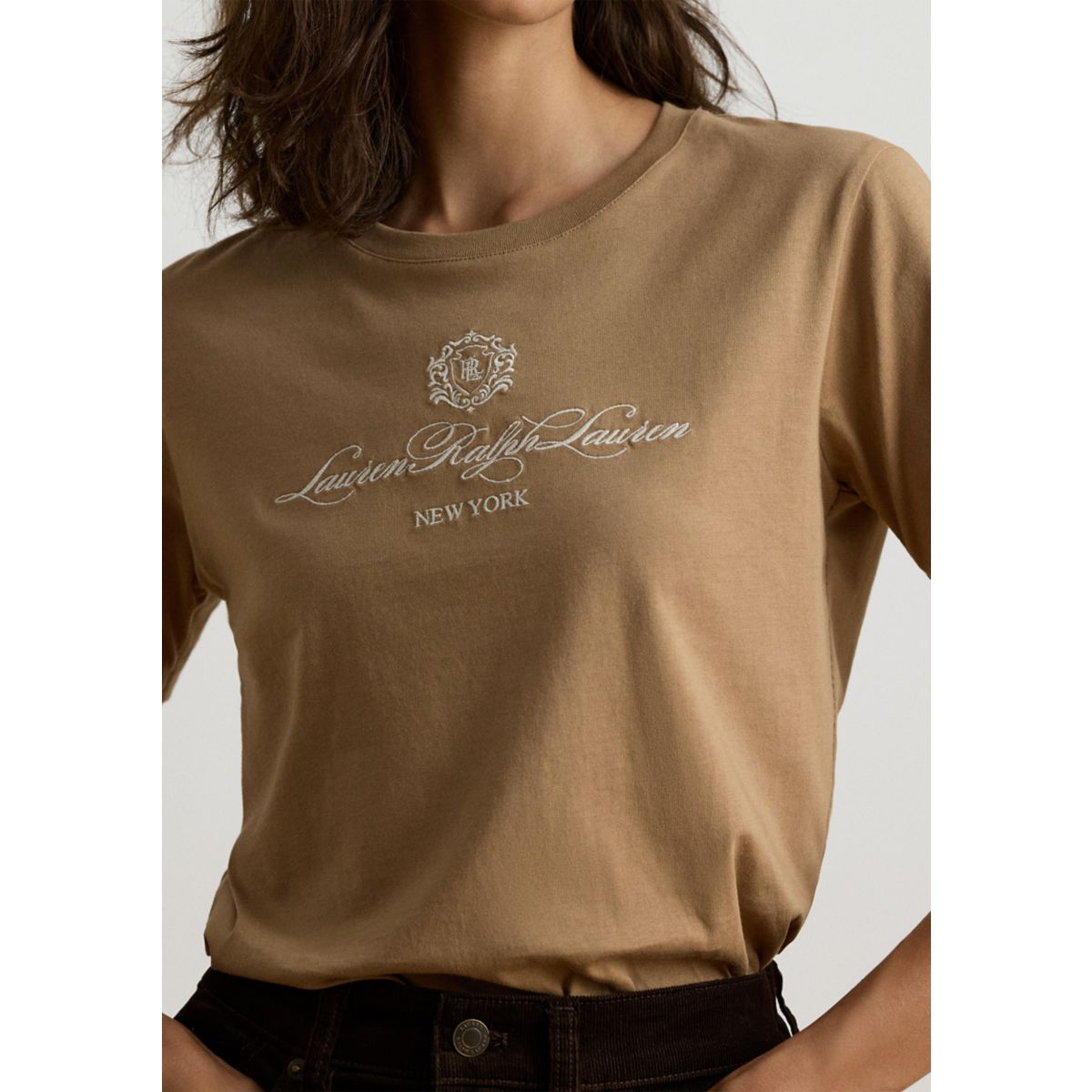 Embroidered-Crest Cotton Jersey Tee - 3