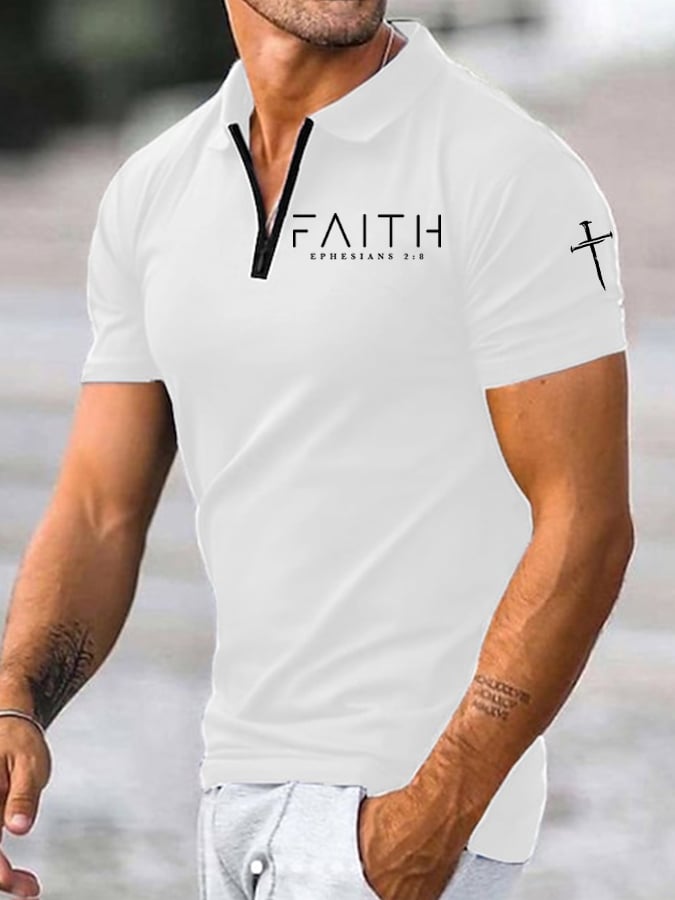 Camisa polo Faith estampado para hombre