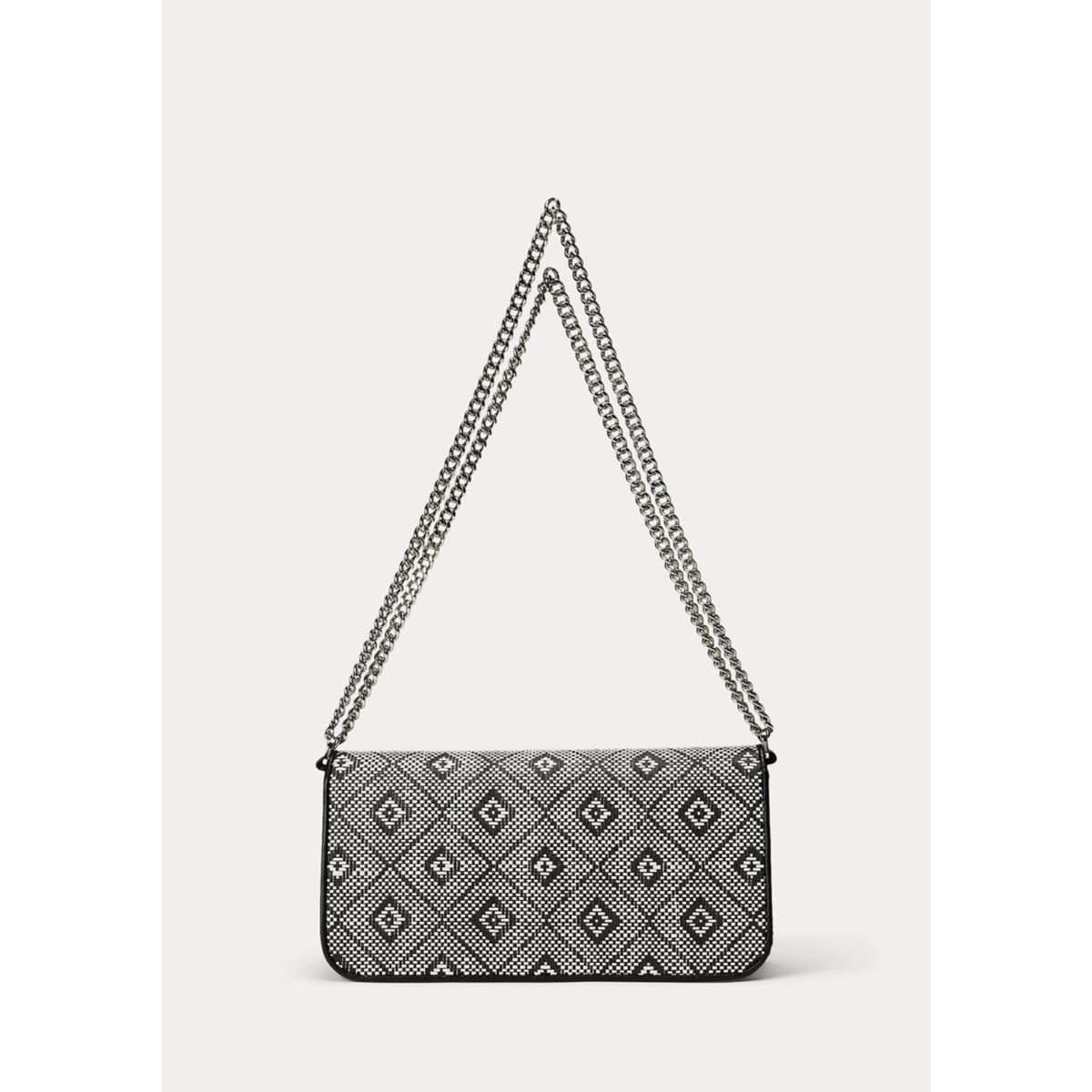 Geo-Motif Woven Straw Medium Sawyer Bag - 4