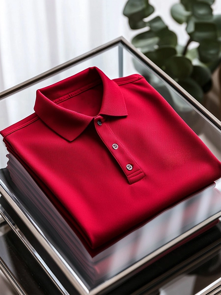 Camisa polo ejecutivo casual Embroidery Button de manga corta para hombre
