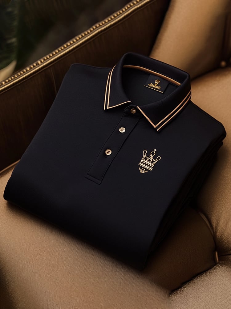 Camisa polo ejecutivo casual Button de manga corta para hombre