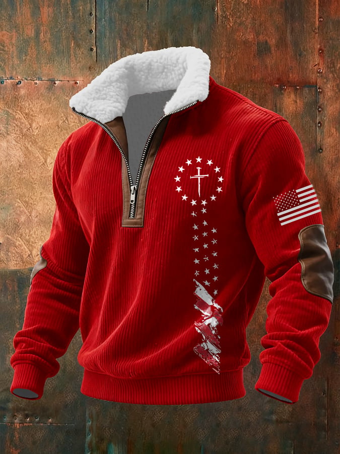 Sudadera casual Faith retro texturizado para hombre