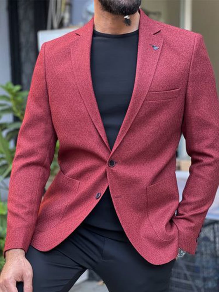 Ejecutivo casual Large bolsillo de color sólido sacos para hombre
